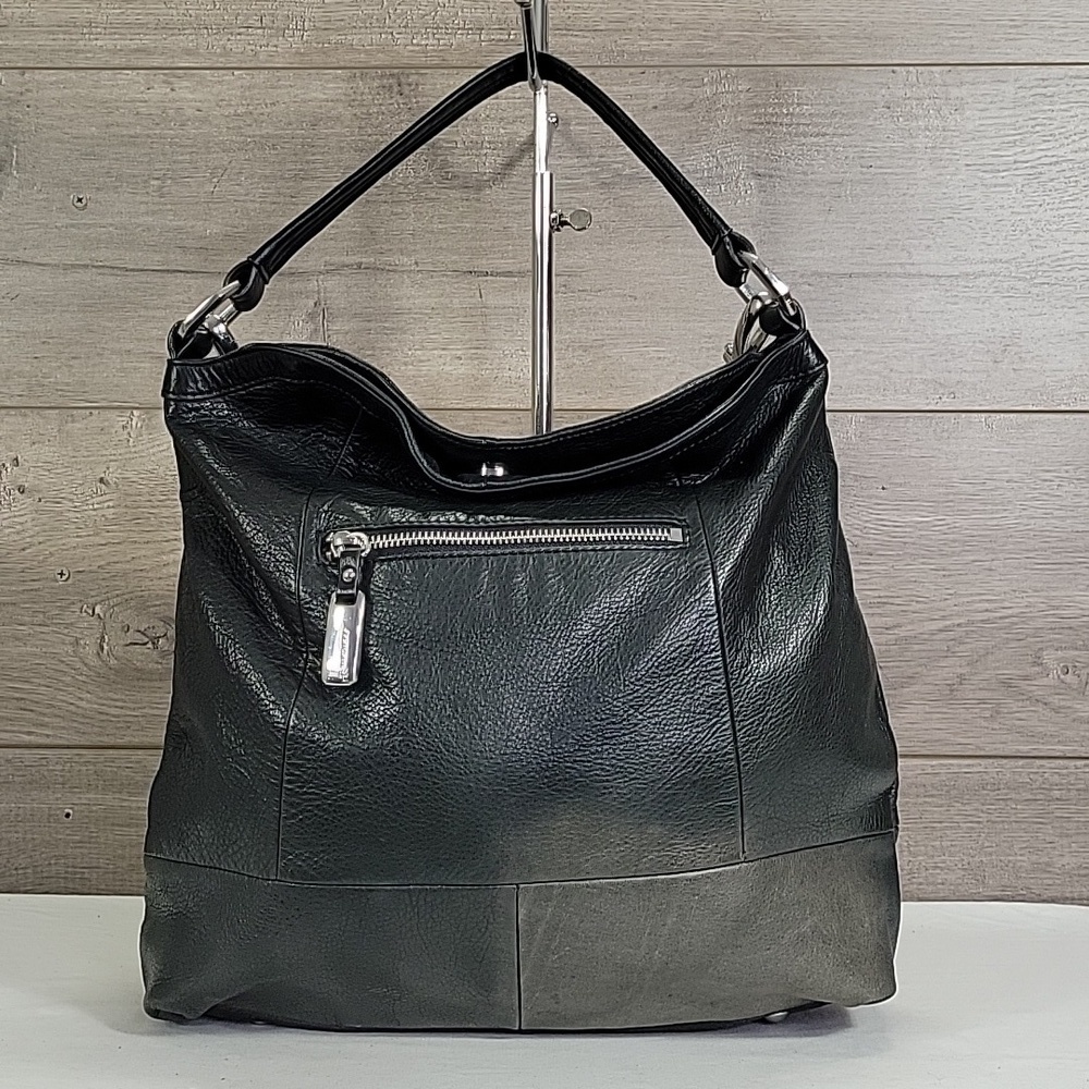 B.Makowsky Black Leather Shoulder Bag - Picture 3 of 13